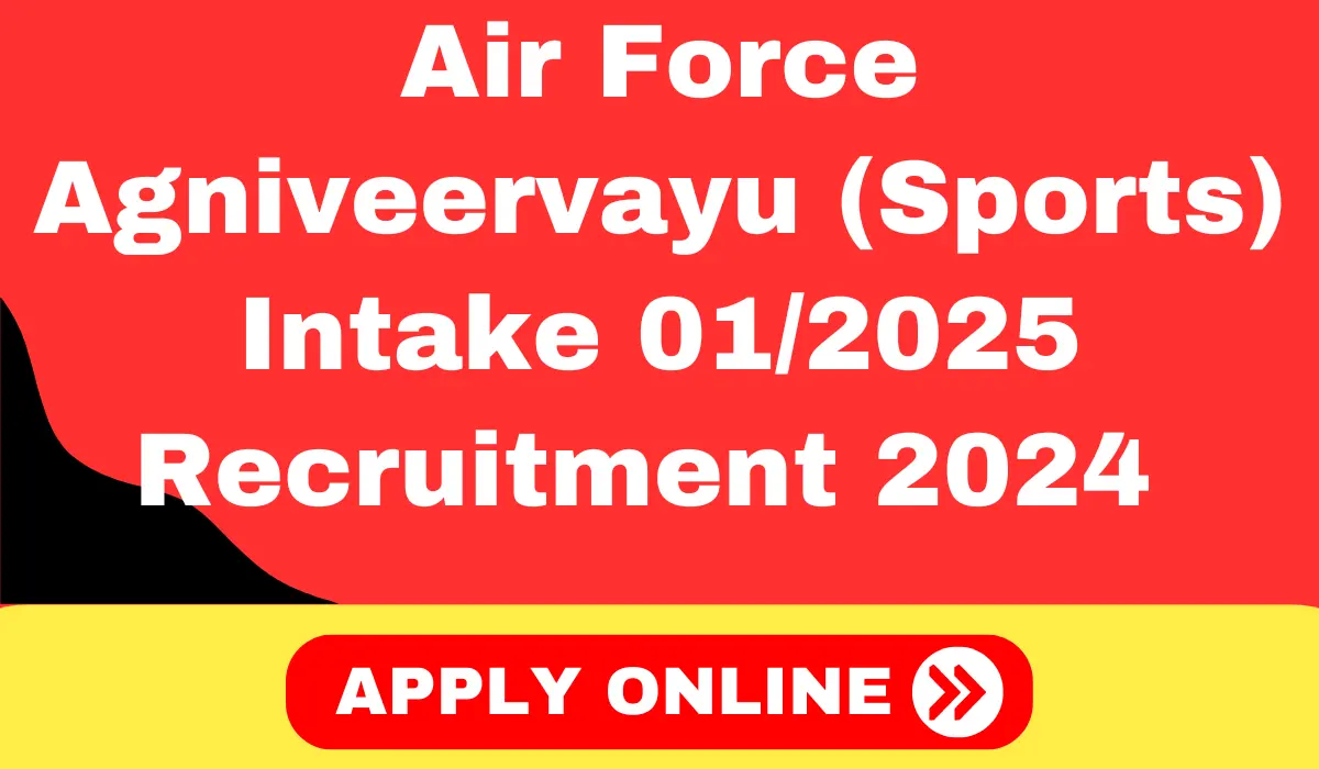 Air Force Agniveervayu Sports Intake Recruitment 2024 Notification